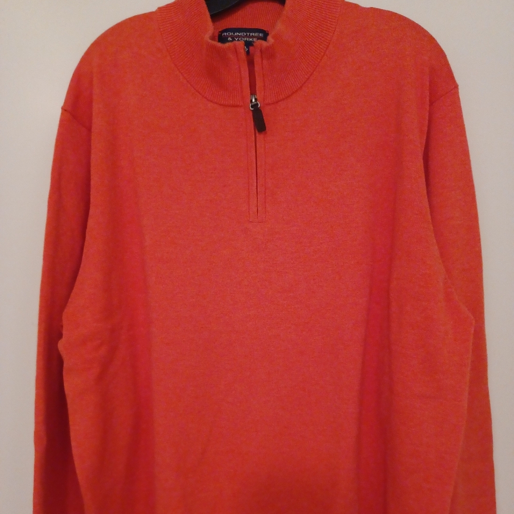 Men's Classic Red Zip-Up Sweater
